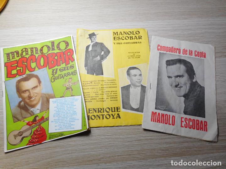 Cat&aacute;logos de M&uacute;sica: ANTIGUOS CANCIONEROS.MANOLO ESCOBAR.A&Ntilde;OS 60. ENRIQUE MONTOYA.