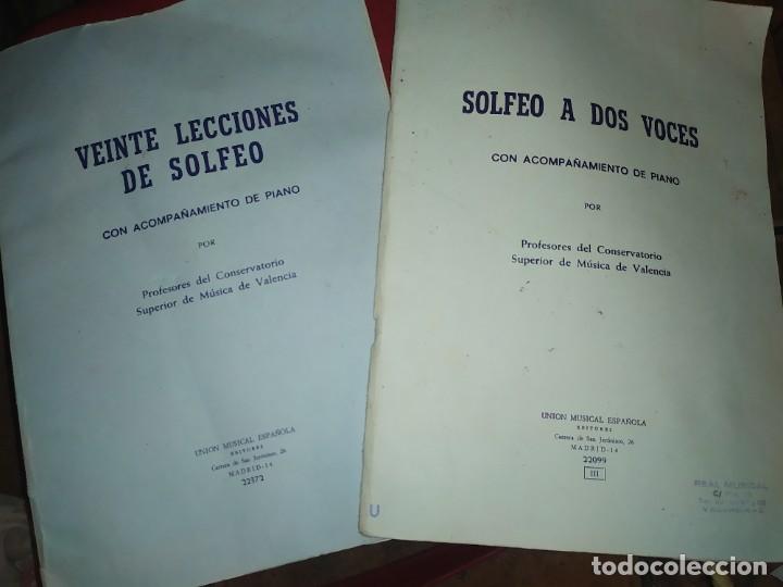 Catalogues de Musique: LOTE SOLFEO A DOS VOCES VEINTE LECCIONES DE SOLFEO