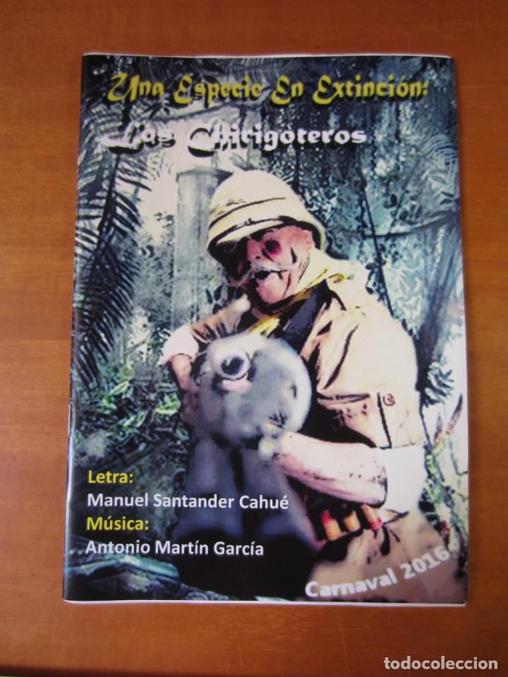 Catalogues de Musique: Una Especie en Extinci&oacute;n (Los Chirigoteros) (Manolo Santander) Libreto (Carnaval de Cadiz)