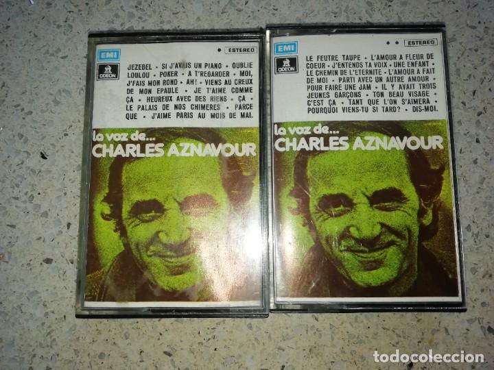 Cat&aacute;logos de M&uacute;sica: 2 casetes la voz de Charles aznavour emi