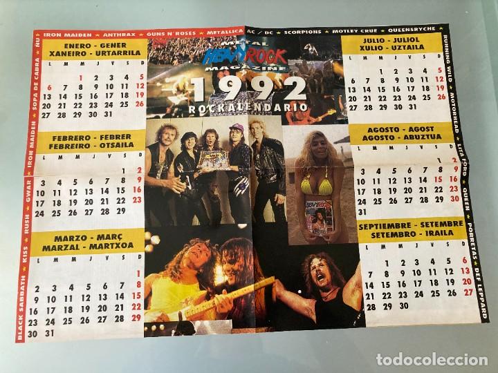 Catalogues de Musique: ROCKALENDARIO 1992 (CALENDARIO DE LA REVISTA METALHEAVY ROCK MAGAZINE) 81x67 cm