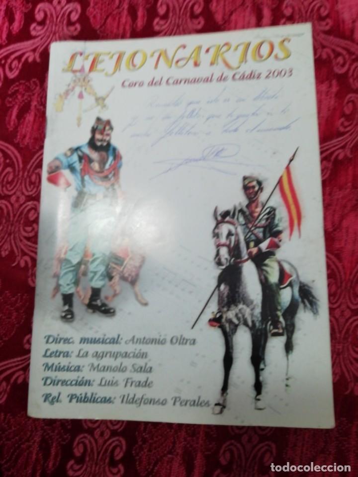 Catalogues de Musique: Carnaval de C&aacute;diz libreto coro ilegal lejionarios 2003