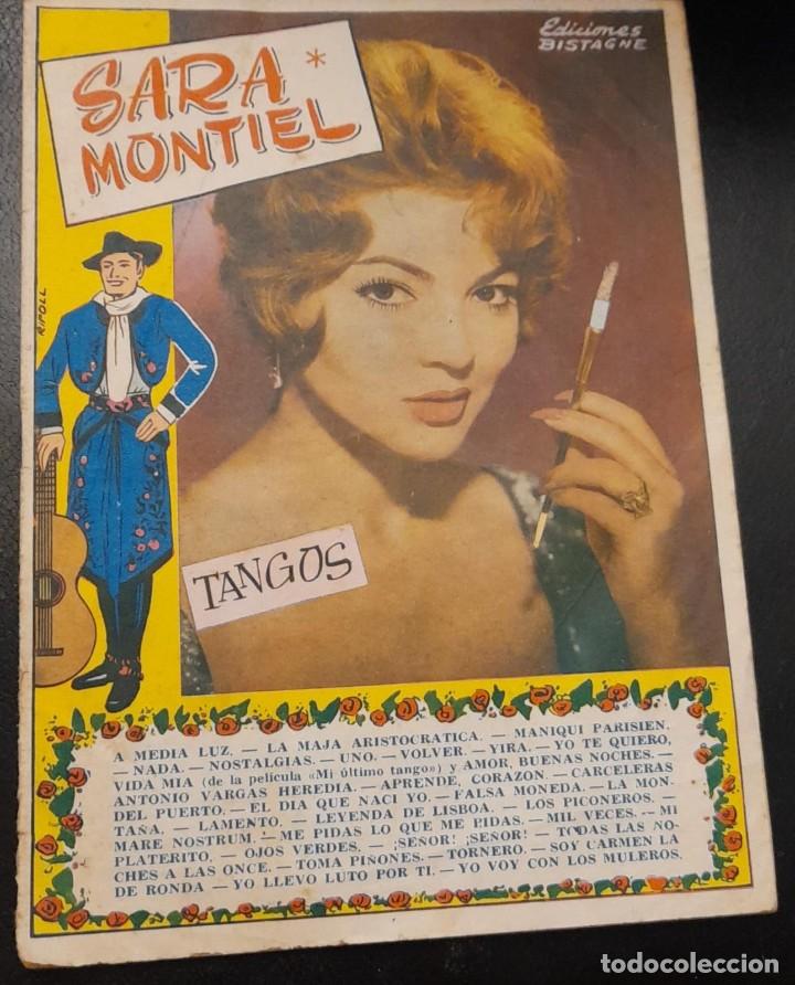 Catalogues de Musique: CANCIONERO DE SARA MONTIEL, TANGOS, ED. BISTAGNE, ILUSTRACI&Oacute;N DE RIPOLL