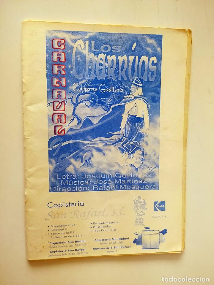 Cat&aacute;logos de m&uacute;sica: LIBRETO CARNAVAL DE CADIZ 1995 COMPARSA LOS CHARR&Uacute;AS - Foto 1