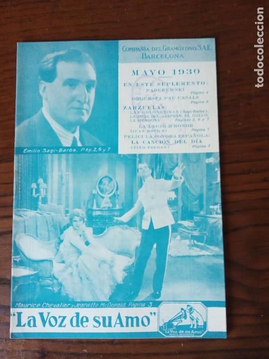 Catalogues de Musique: Voz de su Amo :MAYO 1930.