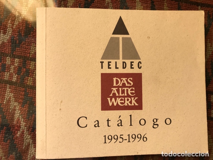 Cat&aacute;logos de M&uacute;sica: Cat&aacute;logo 1995-1996. Das Alte Werk. Teldec