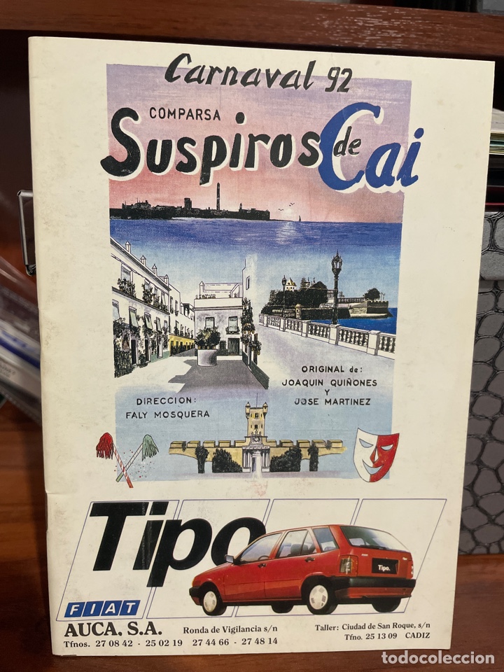 Cat&aacute;logos de M&uacute;sica: C&aacute;rnaval cadiz 1992 LIBRETO COMPARSA de JOAQUIN Qui&ntilde;ones SUSPIROS DE CAI