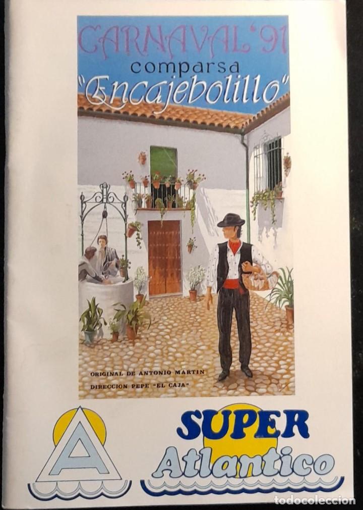 Cat&aacute;logos de M&uacute;sica: CANCIONERO COMPARSA ENCAJEBOLILLO, CARNAVAL DE C&Aacute;DIZ 1991