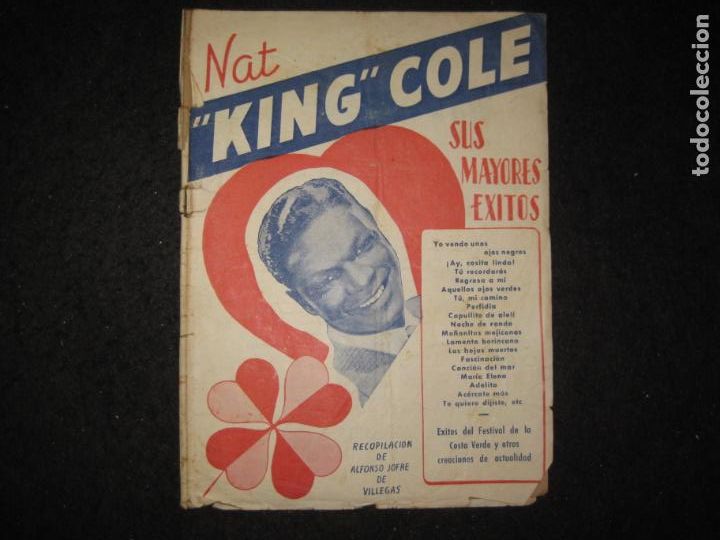 Cat&aacute;logos de M&uacute;sica: NAT KING COLE-CANCIONERO-EDICIONES MARAZUL-VER FOTOS-(K-6164)