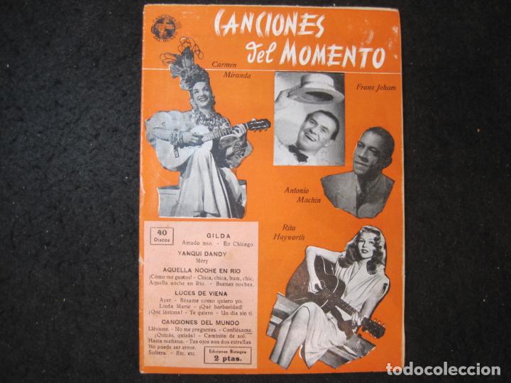 Cat&aacute;logos de M&uacute;sica: CANCIONES DEL MOMENTO-MACHIN-CARMEN MIRANDA-FRANZ JOHAM Y MUCHOS MAS-VER FOTOS-(K-6177)