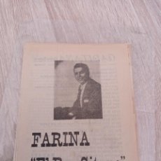 Catálogos de Música: ANTIGUO CANCIONERO DE RAFAEL FARINA. Lote 330388053