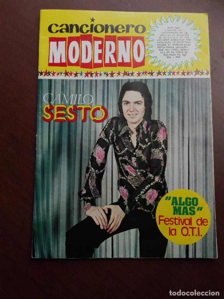 Cat&aacute;logos de M&uacute;sica: REVISTA CANCIONERO MODERNO - CAMILO SESTO - ALGO MAS - FESTIVAL DE LA OTI / O.T.I..