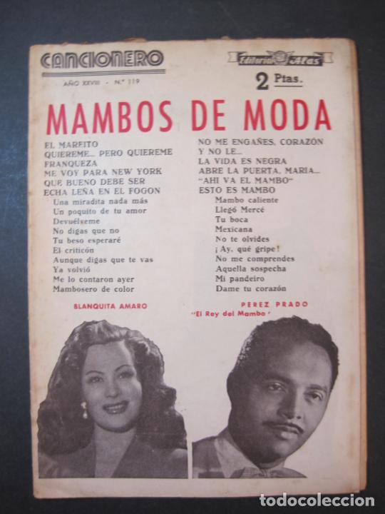 Catalogues de Musique: MAMBOS DE MODA-CANCIONERO-EDITORIAL ALAS-BLANQUITA AMARO-PEREZ PRADO-VER FOTOS-(K-6297)