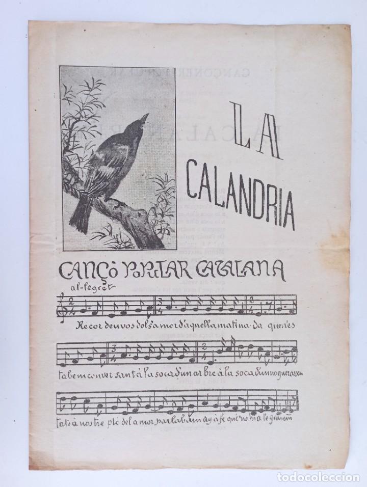 Catalogues de Musique: La Calandra, Can&ccedil;o Popular Catalana - Can&ccedil;o LXX