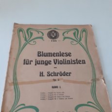 Catálogos de Música: BLUMENLESE FÜR JUNGE VIOLONISTEN, H. SCHRÖDER, 1914 ALEMÁN. Lote 336489173