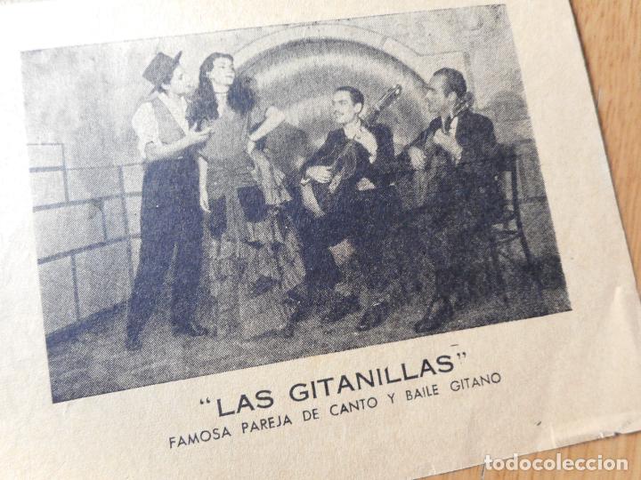 Catalogues de Musique: ANTIGUO DIPTICO LAS GITANILLAS PAREJAS CANTE Y BAILE FLAMENCO CAFE DE LA ROTONDE FRANCIA