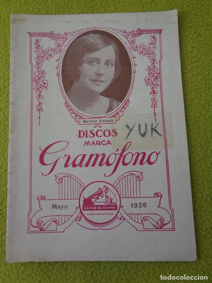 Catalogues de Musique: CAT&Aacute;LOGO DE DISCOS MARCA GRAM&Oacute;FONO. LA VOZ DE SU AMO - Mayo 1926
