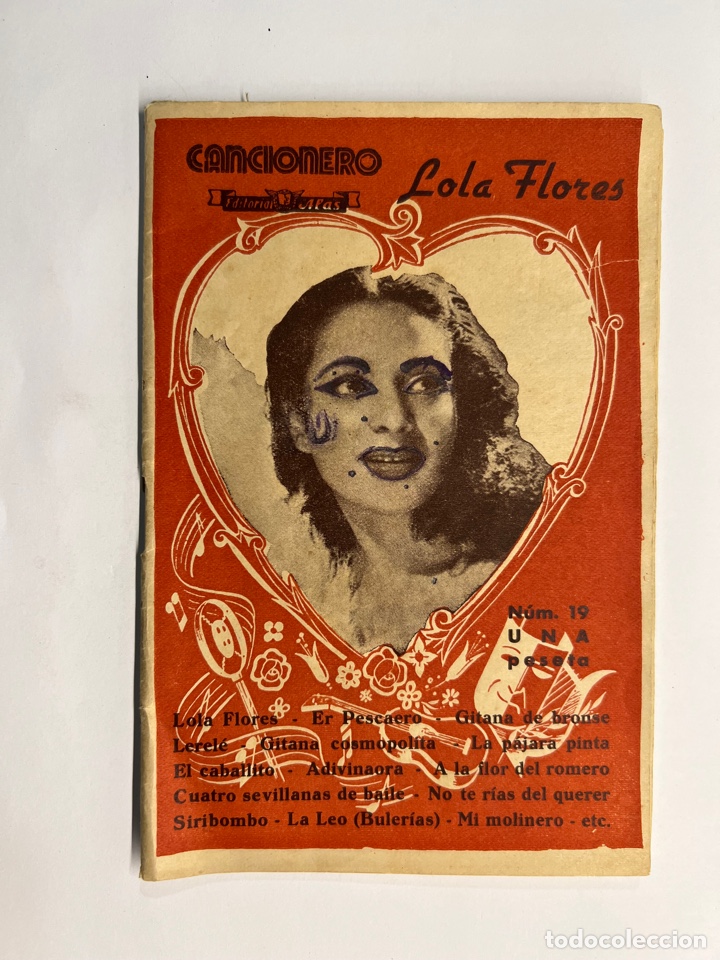 Catalogues de Musique: LOLA FLORES, Cancionero No.19, Editorial Alas (h.1950?) Lerele, El Caballito, Adivinaora (h.1950?)