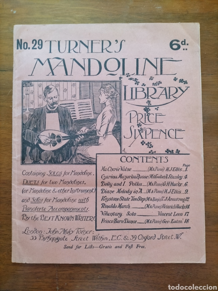 Cat&aacute;logos de m&uacute;sica: Libro de Turners Mandoline. No . 29 - Foto 2