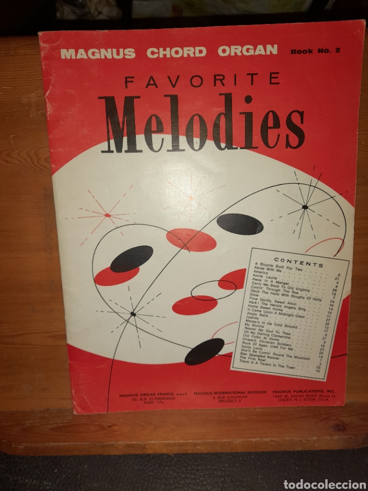 Catalogues de Musique: FAVORITE MELODIES MAGNUS CHORD ORGAN BOOK N&deg; 2 PARTITURAS