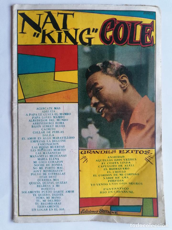 Cat&aacute;logos de M&uacute;sica: CANCIONERO NAT KING COLE, EDICIONES BISTAGNE, A&Ntilde;O 1960