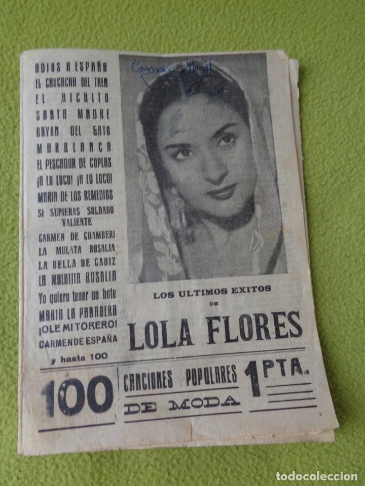 Cataloghi di Musica: CANCIONERO - 100 CANCIONES POPULARES DE MODA - LOLA FLORES - A&Ntilde;OS 40/50