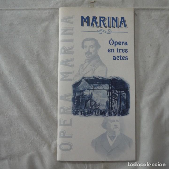Catalogues de Musique: MARINA. &Ograve;PERA EN TRES ACTES - LLIBRET DE FRANCESC CAMPRODON - M&Uacute;SICA D'EMILIO ARRIETA - 2002
