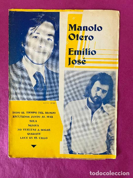Catalogues de Musique: CANCIONEROS DE MANOLO OTERO, EMILIO JOSE, ED. Marazul, 1975, 10 PAG.
