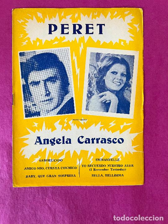 Catalogues de Musique: CANCIONEROS DE PERET Y ANGELA CARRASCO, ED. Marazul, 1978, 10 PAG.
