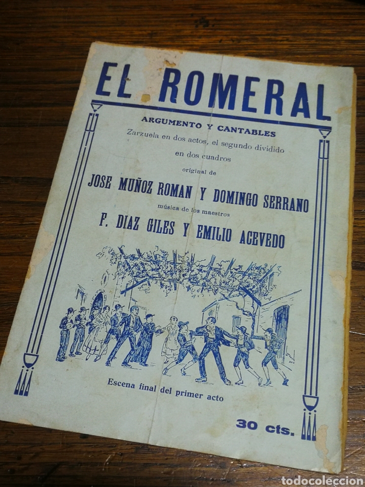 Catalogues de Musique: FOLLETO CANCIONERO EL ROMERAL- ZARZUELA ESPA&Ntilde;OLA.