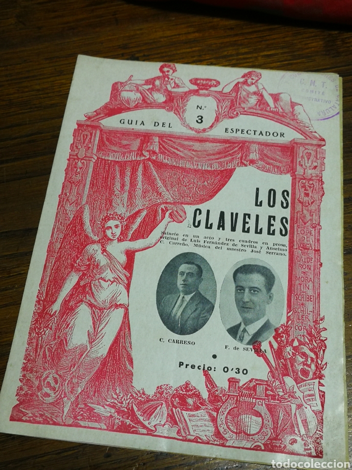 Catalogues de Musique: FOLLETO CANCIONERO LOS CLAVELES- SAINETE Y M&Uacute;SICA MAESTRO JOS&Eacute; SERRANO.