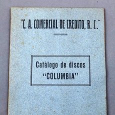 Catálogos de Música: CATALOGO DE DISCOS COLUMBIA - 1945 - C. A. COMERCIAL DE CREDITO R. C.. Lote 365845891