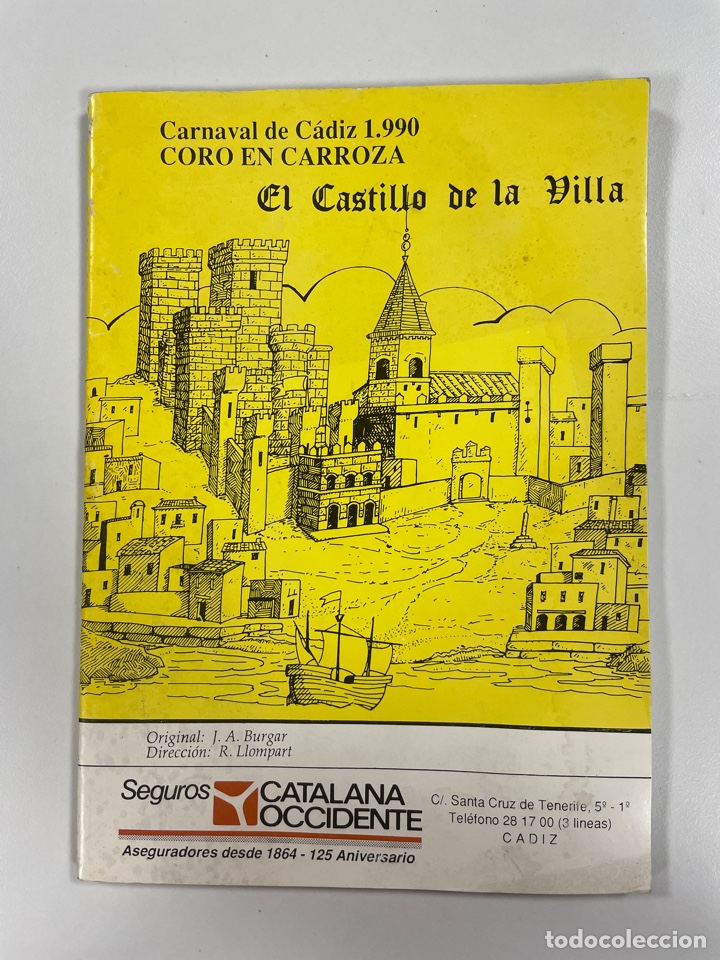 Cat&aacute;logos de M&uacute;sica: Carnaval Cadiz 1990 libreto de el coro El castillo de la Villa