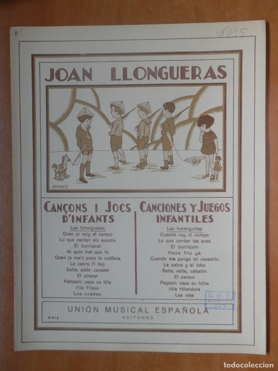 Catalogues de Musique: JOAN LLONGUERAS CAN&Ccedil;ONS I JOCS D&acute;INFANTS EN CATAL&Aacute;N Y CASTELLANO. LES FORMIGUETES. N&ordm; 4414.