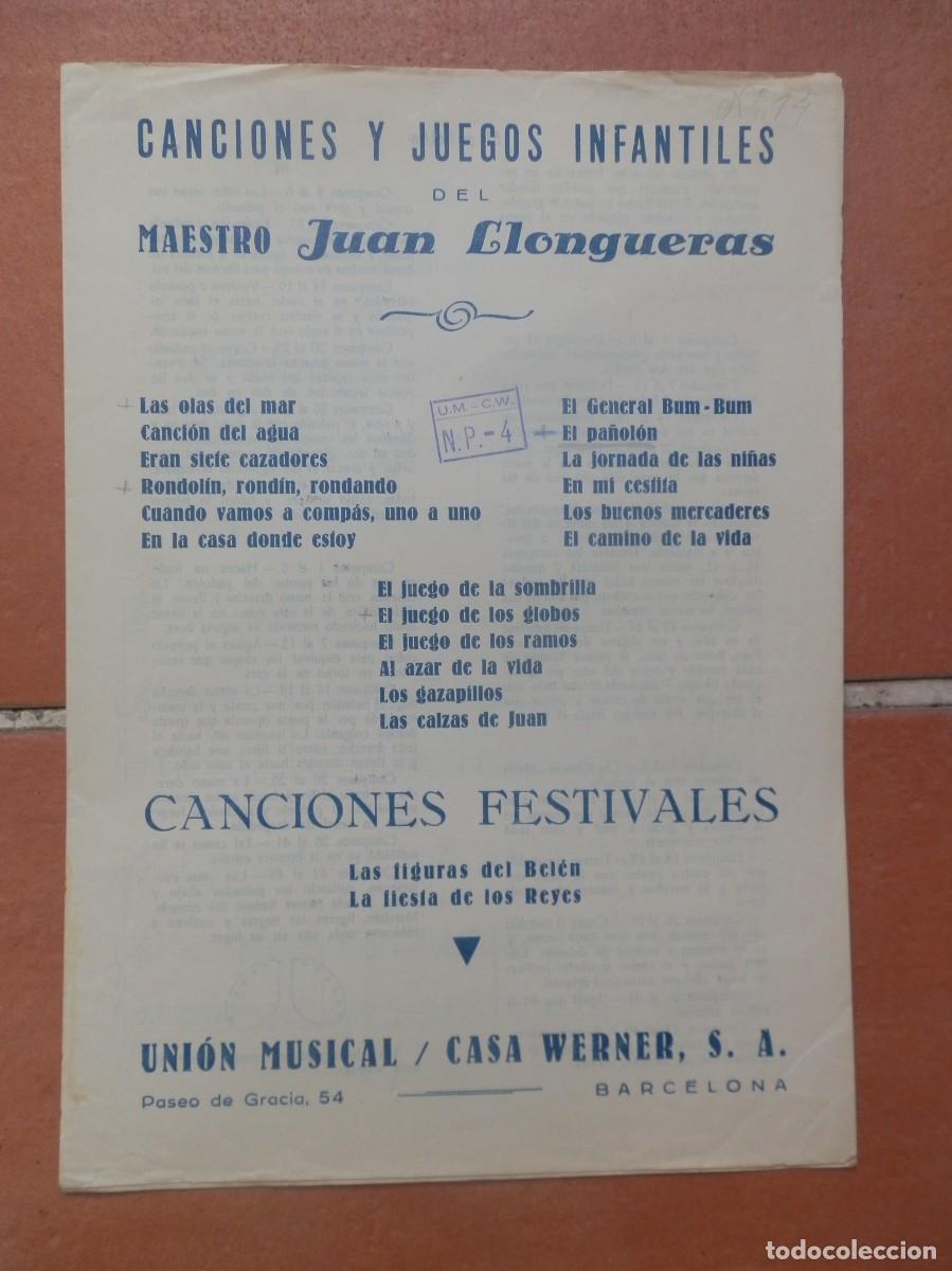 Catalogues de Musique: JOAN LLONGUERAS CANCIONES Y JUEGOS INFANTILES. EL PA&Ntilde;OLON. UNION MUSICAL.
