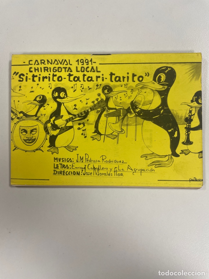 Cat&aacute;logos de M&uacute;sica: Carnaval C&aacute;diz 1991 Libreto Chirigota SI TIRITO TATARI TARITO