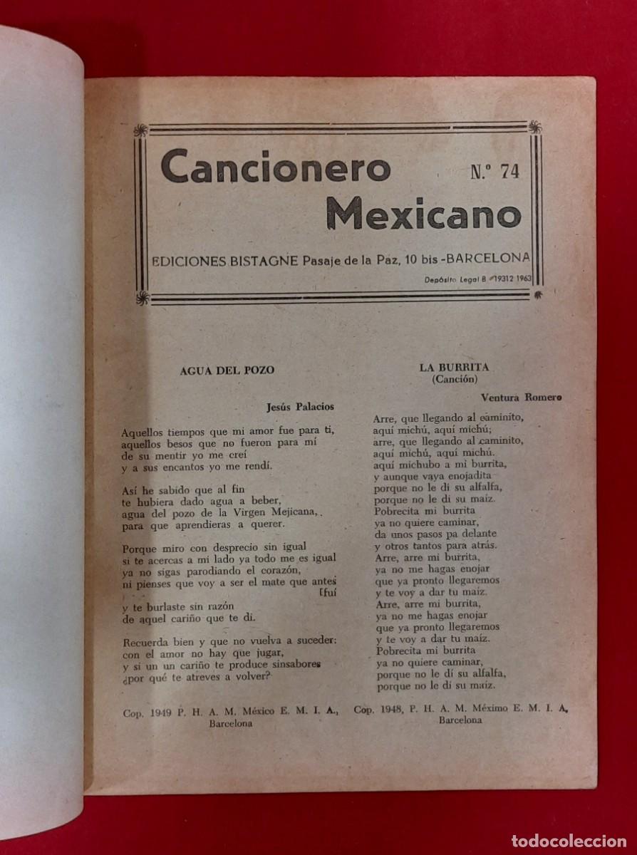 Cat&aacute;logos de m&uacute;sica: CANCIONERO MEXICANO - Foto 2