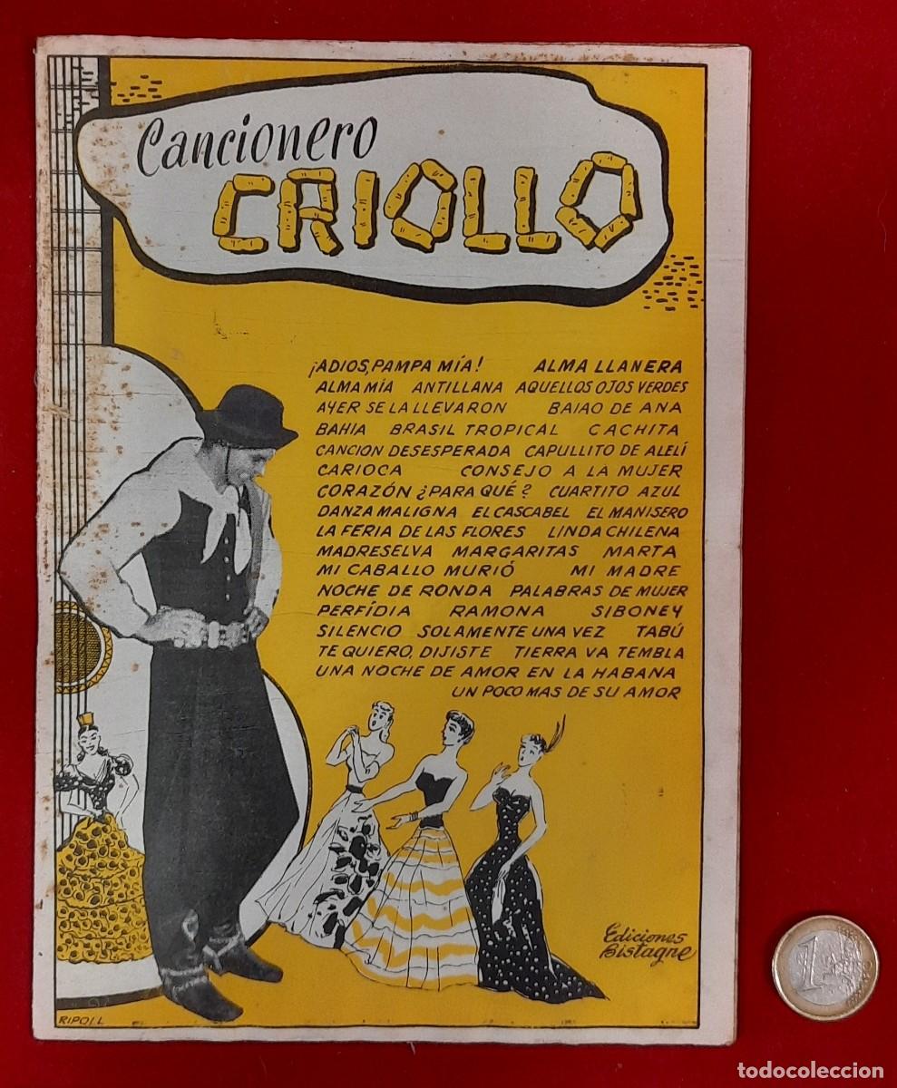Cat&aacute;logos de M&uacute;sica: CANCIONERO - CRIOLLO