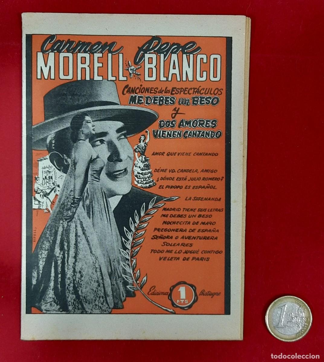 Catalogues de Musique: CANCIONERO - CARMEN MORELL Y PEPE BLANCO