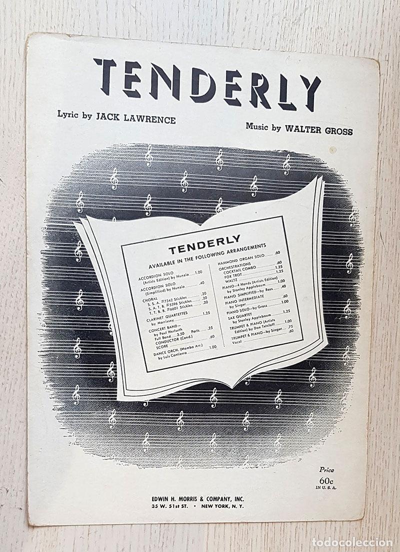 Catalogues de Musique: TENDERLY - LAWRENCE, Jack (lyric) / GROSS, Walter (music)