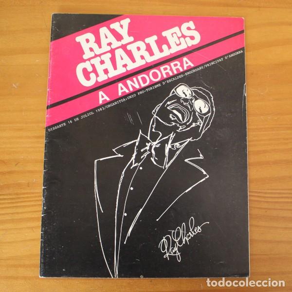 Cat&aacute;logos de m&uacute;sica: RAY CHARLES A ANDORRA 1983. PROGRAMA DOSSIER 32 PGS. - Foto 1