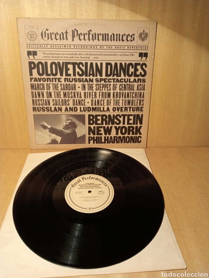 Catalogues de Musique: Danzas Polovtsianas.Etc. Borodin. Gliere. Glinka.Etc. New York Philh. Bernstein. 1982. Edici&oacute;n USA.