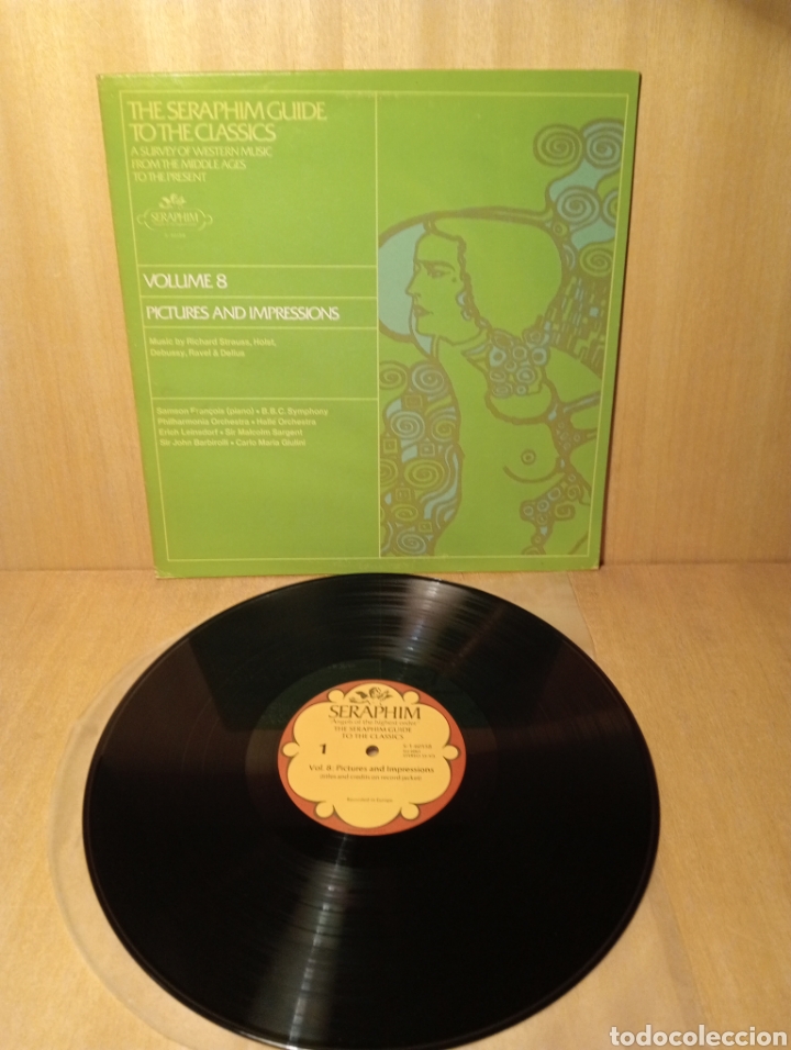 Cat&aacute;logos de M&uacute;sica: Pictures and Impressions. Seraphim Guide. Debussy. Delius. Edici&oacute;n USA.