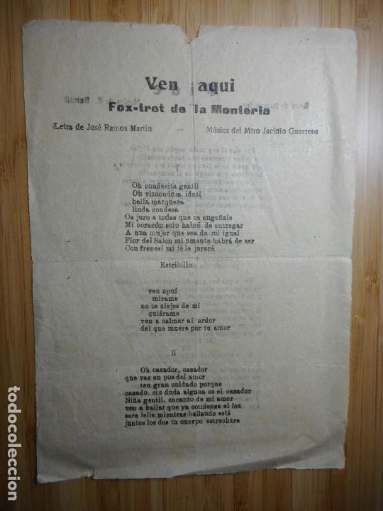 Cat&aacute;logos de M&uacute;sica: ANTIGUAS LETRILLAS VEN AQUI FOX TROP DE LA MONTERIA- PIDE E.BARRULL