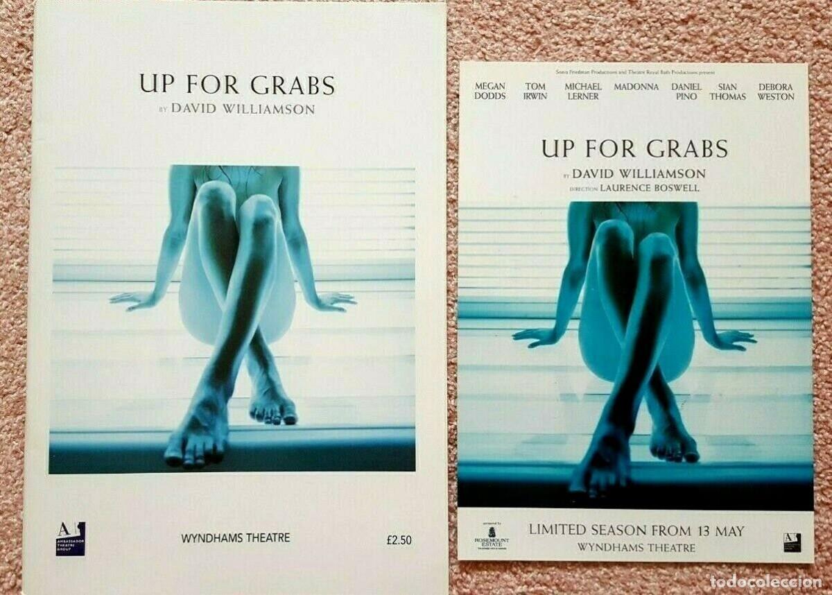 Catalogues de Musique: Madonna UP FOR GRABS 2002 UK 1st edition Official THEATRE PROGRAM + promo FLYER