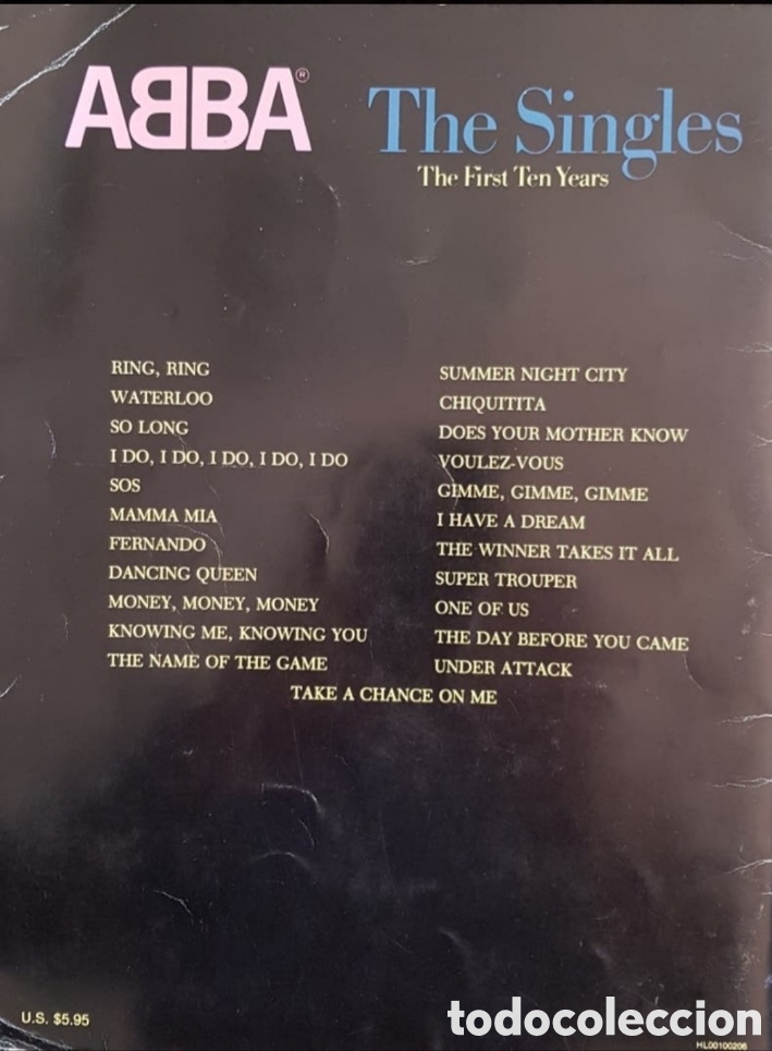 Cat&aacute;logos de m&uacute;sica: ABBA The Singles libro de partituras - Foto 2