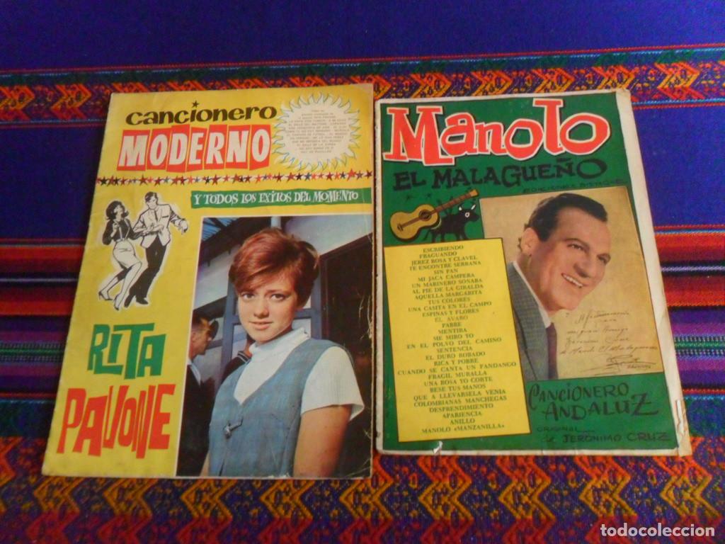 Catalogues de Musique: CANCIONERO ANDALUZ MANOLO EL MALAGUE&Ntilde;O BISTAGNE N&ordm; 54 Y MODERNO RITA PAVONE ESTE N&ordm; 14. A&Ntilde;OS 60.