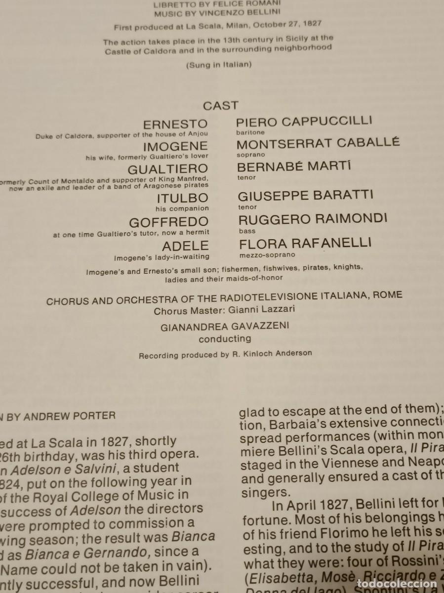 Cat&aacute;logos de m&uacute;sica: Libreto de &oacute;pera en dos actos de Bellini - Foto 3