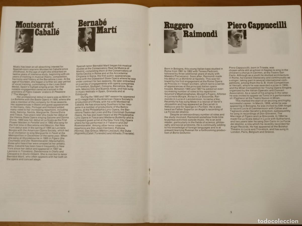 Cat&aacute;logos de m&uacute;sica: Libreto de &oacute;pera en dos actos de Bellini - Foto 4
