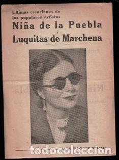 Catalogues de Musique: Ultimas creaciones de Ni&ntilde;a de la Puebla y Luquitas de Marchena. Francisco Jimenez